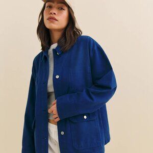 Reformation Callum Denim Chore Jacket Blue - Size S (NWT)